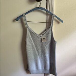 Club Monaco cashmere tank top NWT light blue xs